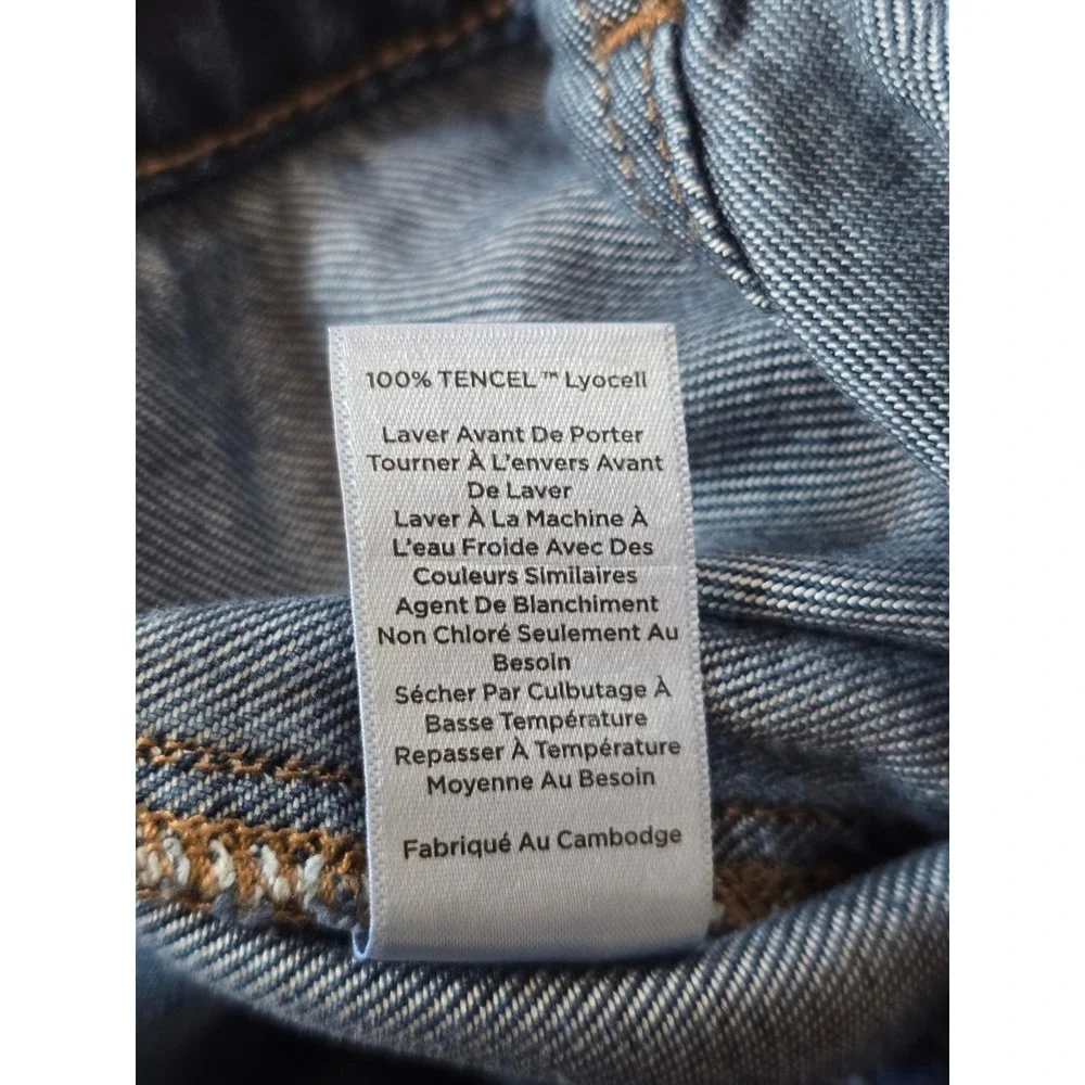Talbots Summerweight Straight Leg Ankle Jean 14 Franklin Wash 100% Tencel Blue